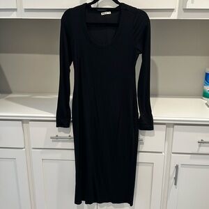Marine Layer Lexi Long Sleeve Ribbed Midi dress